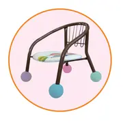 Bile protectie picioare scaunele, din spuma, 4 buc, multicolor