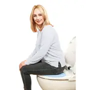 Husa capac wc albastra moale ,   confort pentru familie