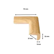 Protectie colturi mobila, din spuma, culoarea lemnului