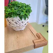 Protectie colturi mobila, din spuma, culoarea lemnului