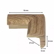 Protectie colturi mobila, din spuma, culoarea lemnului