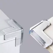 Protectie colturi mobila, trei laturi, transparent, 4 buc