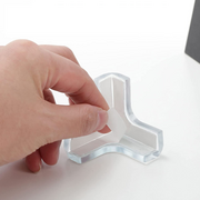 Protectie colturi mobila, trei laturi, transparent, 4 buc