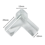 Protectie colturi mobila, trei laturi, transparent, 4 buc