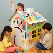 Casuta pentru copii de colorat ,   joc creativ cu accesorii