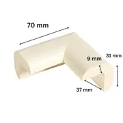 Protectie colturi pentru mobila, din spuma, set 4 buc