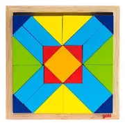 Puzzle lemn copii, 2 in 1, din lemn, goki