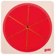 Puzzle stratificat, fractii si culori, din lemn, 21 piese, goki