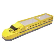 Tren de viteza japonez t5, din carton, pentru copii, galben, 857