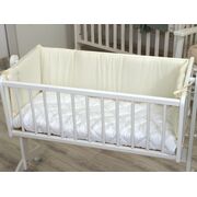 Aparatoare Patut 90x40 Cm, 170 Cm, Babysoft Hipoalergenica, Bumbac 100%, Model Cream  Protectie Sigura Si Confort Pjb85710