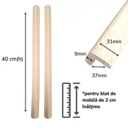 Banda protectie muchii si margini set 2 buc 40cm spuma lemn alb   carboysafety