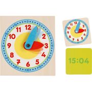 Ceas copii pentru invatarea orei ,   set educativ goki din lemn