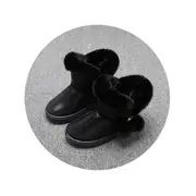 Cizme negre imblanite cu ciucurei LI002A-1-AC