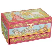 Cutie muzicala, cu unicorn, pentru fetite, 19.3 x 11 x 9.8 cm, de lemn, goki