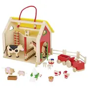 Ferma animalelor, cu 31 accesorii, de lemn, tip cabana, 3 ani+, goki