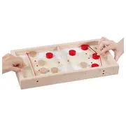 Joc de masa, super puck, de lemn, pentru copii si adulti 5 ani+, goki - joc de indemanare