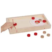 Joc de masa, super puck, de lemn, pentru copii si adulti 5 ani+, goki - joc de indemanare