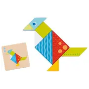 Joc tangram, pentru stimularea gandirii creative, din lemn, 3 ani+, goki
