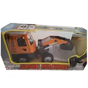 Masini de constructie, cu sunete si lumini, 16x9cm, 3 ani+, goki