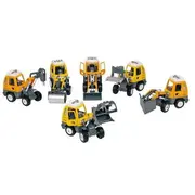 Masini de constructie, cu sunete si lumini, 16x9cm, 3 ani+, goki