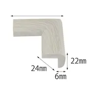 Protectie colturi mobila, din spuma, culoarea lemnului alb