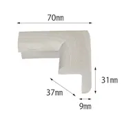 Protectie colturi mobila, din spuma, culoarea lemnului alb