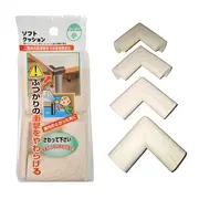 Protectie colturi mobila copii set 4buc spuma lemn alb   carboysafety