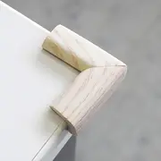 Protectie colturi mobila copii set 4buc spuma lemn alb   carboysafety