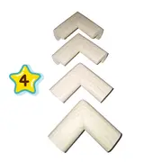 Protectie colturi mobila copii set 4buc spuma lemn alb   carboysafety