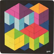 Puzzle 3d lemn copii, 46 piese, goki