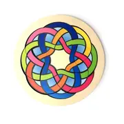 Puzzle brain teaser, set 3 modele, de lemn, 6 ani +, goki