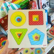 Puzzle copii 2 ani+ forme geometrice de lemn goki   carboysafety