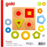 Puzzle copii 2 ani+ forme geometrice de lemn goki   carboysafety