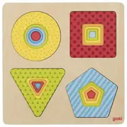 Puzzle copii 2 ani+ forme geometrice de lemn goki   carboysafety