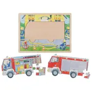 Puzzle copii 3 ani+ masina de pompieri 2 in 1 goki   carboysafety