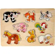 Puzzle incastru copii 1 an+ cu animale goki   carboysafety