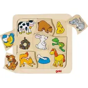 Puzzle incastru educativ copii 2 ani+ animale si hrana lor goki   carboysafety