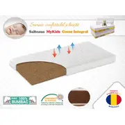 Saltea MyKids Fibra De Cocos Integral 120x60x10 Husa Bumbac Matlasat MYK00008257