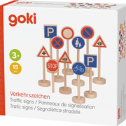 Semne de circulatie copii set 15 buc lemn goki