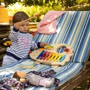 Xilofon jucarie, de lemn metal, in forma de arici, 45cm, 4 ani+, goki - jucarii muzicale