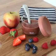 Recipient ermetic sticla Beaba 150 ml Terracotta