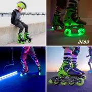 Role 2 in 1 Neon Combo Skates marime 34-37 Green