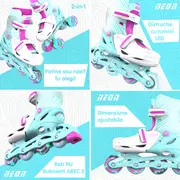 Role 2 in 1 Neon Combo Skates marime 34-37 Teal Pink