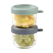 Set 2 recipiente ermetice sticla Beaba 150 ml Mineral Sage Green