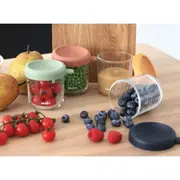 Set 4 recipiente sticla Beaba 250 ml Sunrise Colormix