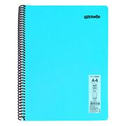 Caiet cu spira Mynote, format A4, 60 file offset 60 g/mp, liniatura dictando, coperta PP neon, mix de 8 culori BPTCCI0001658