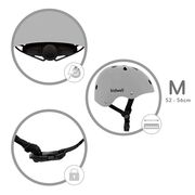 Casca De Protectie Pentru Copii, Sistem De Reglare, M, 52-56 Cm, 3 Ani+, Grey Mat, Kidwell Pjbkaskori07a2