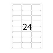 Etichete autoadezive Apli, A4, colturi rotunjite, 64 x 33.9 mm, 2400 bucati, 100 coli/top BPTCAL02409