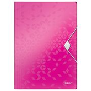 Mapa Leitz WOW cu elastic, PP, roz metalizat BPTCSL080307