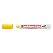 Marker permanent Edding 950 Industrial, corp plastic, varf rotund, 10mm, galben BPTCED950005